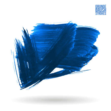 Brush stroke and texture. Grunge vector abstract hand painted element. Underline and border design.のイラスト素材