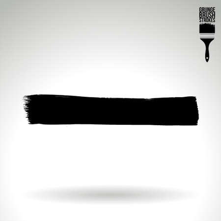 Brush stroke and texture. Grunge vector abstract hand painted element. Underline and border design.のイラスト素材