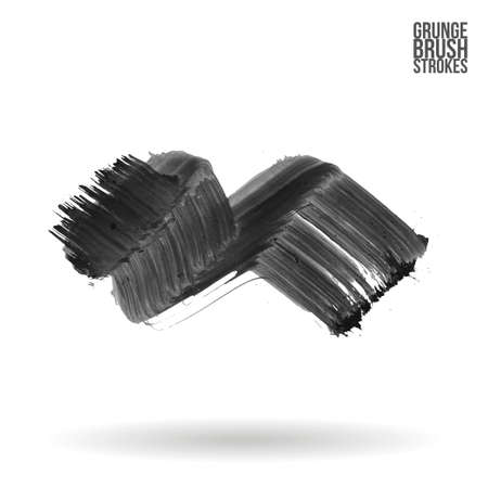 Brush stroke and texture. Grunge vector abstract hand painted element. Underline and border design.のイラスト素材