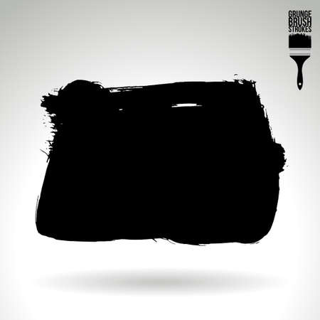 Brush stroke and texture. Grunge vector abstract hand painted element. Underline and border design.のイラスト素材