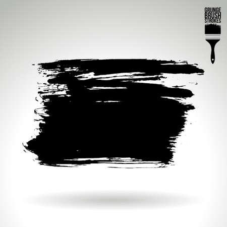 Brush stroke and texture. Grunge vector abstract hand painted element. Underline and border design.のイラスト素材