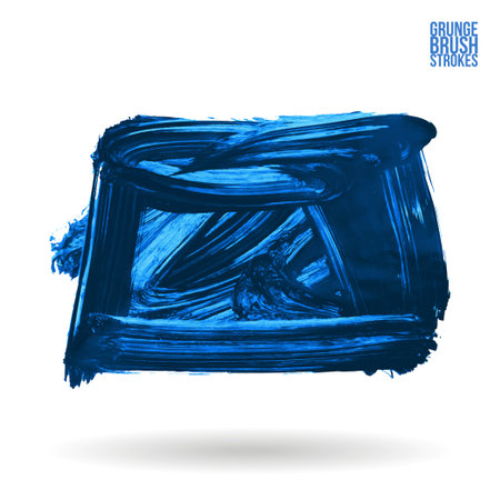 Brush stroke and texture. Grunge vector abstract hand painted element. Underline and border design.のイラスト素材