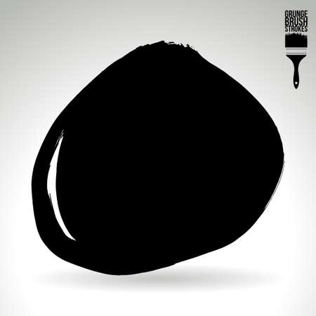 Brush stroke and texture. Grunge vector abstract hand painted element. Underline and border design.のイラスト素材