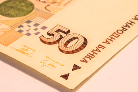 50 BGN BG bulgarian bills Leva close-up