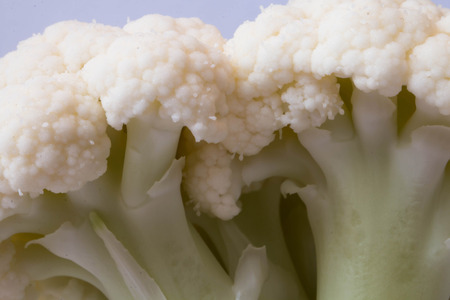 Close up of fresh cauliflower. Whole background.の写真素材