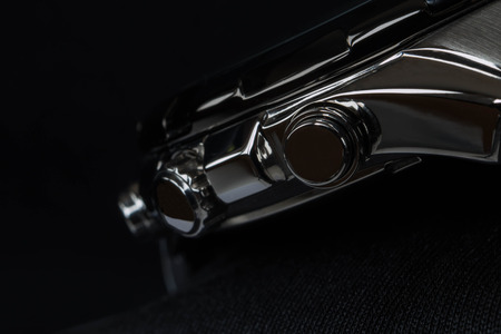 luxury man accessory watch detail, chronograph macroの写真素材