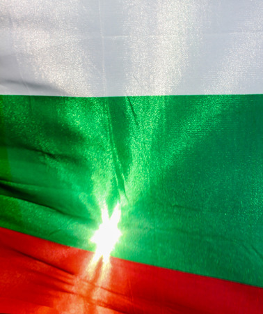 National flag of the Republic of Bulgariaの写真素材