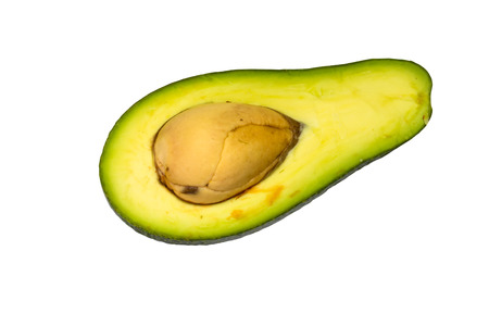 piece avocado isolated 