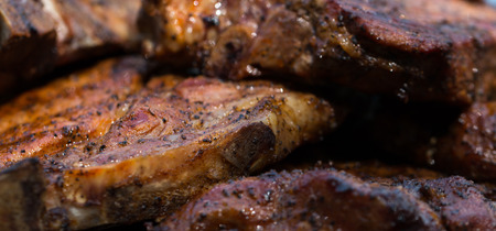 Grilled Pork Chop on  BBQ Grill
