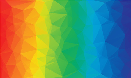 Colorful rainbow polygon abstract backgroundのイラスト素材