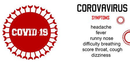 Corona virus banner concept. Risk alertの写真素材