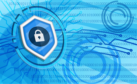 cyber security vector illustration for background websiteのイラスト素材