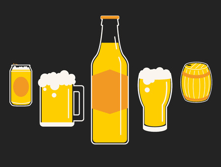 drink of beer cartoon vector graphic illustrationsのイラスト素材