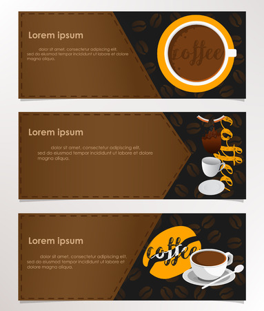 banner coffee design vector graphic or illustrationsのイラスト素材