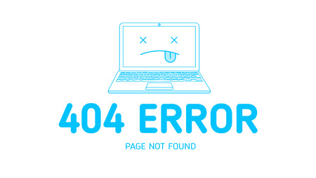 404  error with icon notebook design template for website with white background graphicのイラスト素材