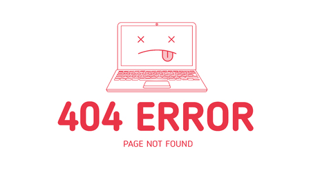 404  error with icon notebook design template for website with white background graphicのイラスト素材