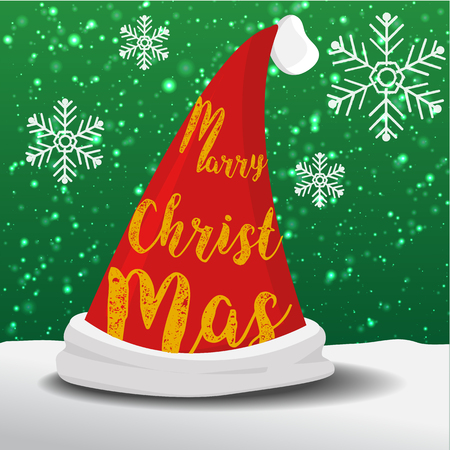 Marry christmas hat of santa vector graphicのイラスト素材