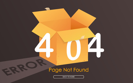 404 box error page not found  vector graphic bacgroundのイラスト素材