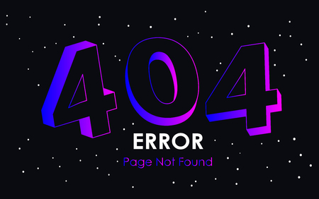 404 error page not found line isometric vector graphic background.のイラスト素材