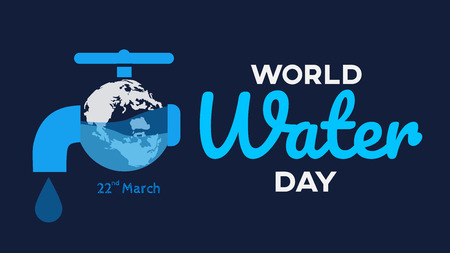 World Water Day background , greeting card or poster for campaign save water conceptのイラスト素材