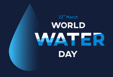 World Water Day background , greeting card or poster for campaign save water conceptのイラスト素材