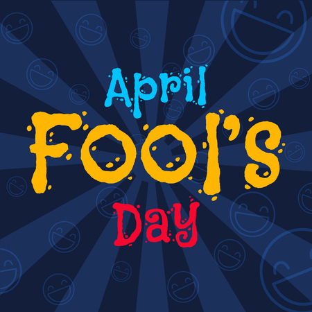 April fool's day and funny emotion vector background or banner graphicのイラスト素材