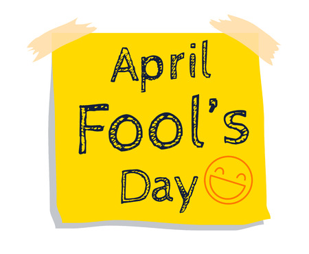 April fool's day text on paper background or banner graphicのイラスト素材