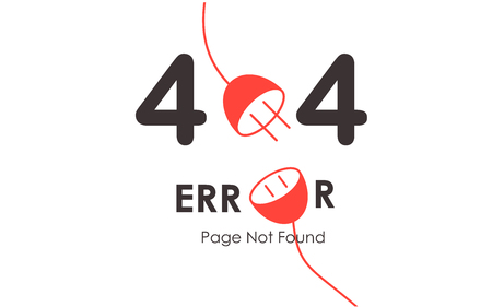 404  error page not found vector plug graphic backgroundのイラスト素材