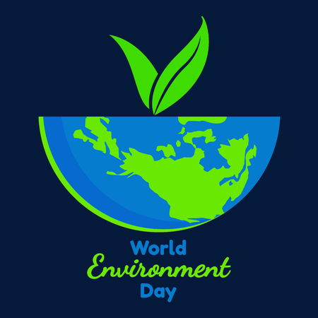 world environment day vector flat graphic for  background or bannerのイラスト素材