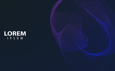 line wave abstract design vector graphic background for cover, banner or labelのイラスト素材