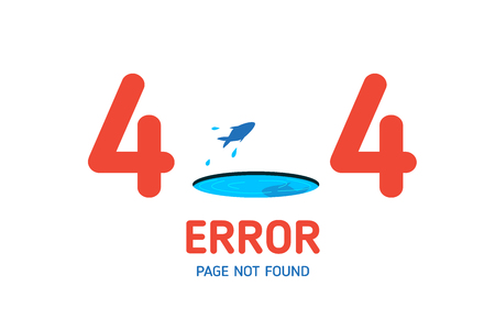 404  error page not found design template for websiteのイラスト素材