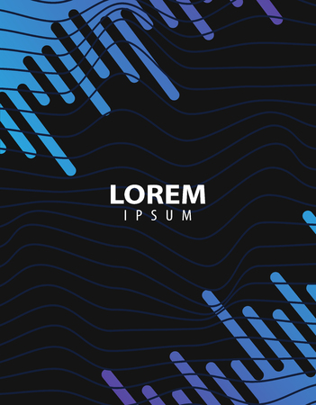 abstract wave line background vector graphic for cover, banner or labelのイラスト素材