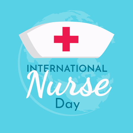 International Nurse day text background ,greeting card ,poster or bannerのイラスト素材