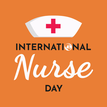 International Nurse day text background ,greeting card ,poster or bannerのイラスト素材
