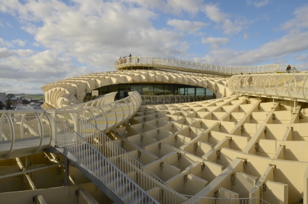 Walk in the Metropol Parasol, January 22-2013, Sevilla (Spain)のeditorial素材