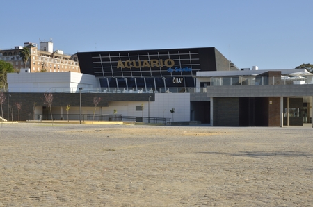 Aquarium building on the banks of the Guadalquivir river in Seville, Spainのeditorial素材