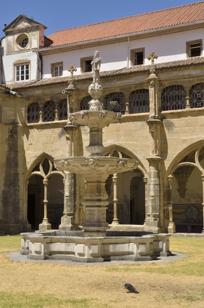 Cloister of the Church of Saint Cross in the city of Coimbra, Portugalのeditorial素材