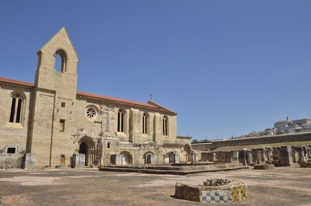 Monastery of St Clare the Older in the city of Coimbra, in Portugalの写真素材