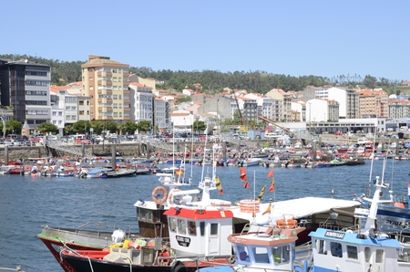 Boats at the port of  Ribeira,  in the province of  Coru?a, Spain.のeditorial素材