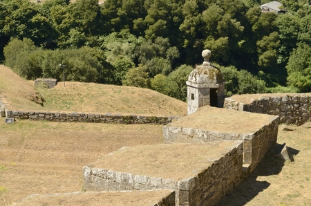 Watchover of the fortress in the village of Valenca, a town located in the frontier with Spain in Portugal.のeditorial素材