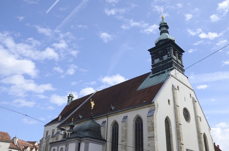 Church Cathedral dedicated to Saint Giles in Graz,  the capital of federal state of Styria, Austria.の写真素材