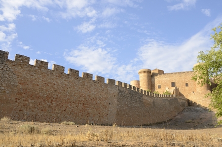 Fortress and medieval  castle in the village of Belmonte, province of Cuenca, Spain.のeditorial素材