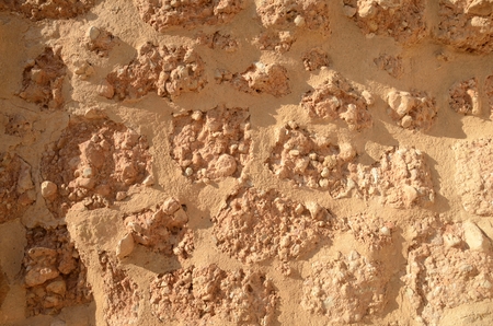 Background of stone stone wall   in Belmonte, a village in  the province of Cuenca, Castile-La...