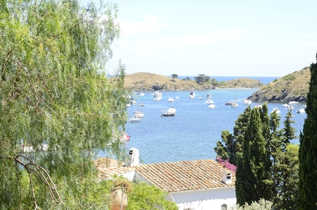 Small bay of  Portlligat, a small village on the Costa Brava of the Mediterranean Sea, in the...