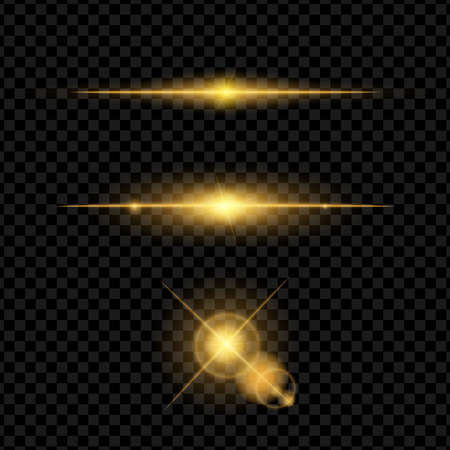 Vector set flares and lighting effectsのイラスト素材