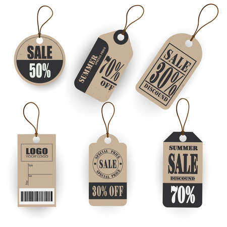 Vector set tags price design.のイラスト素材