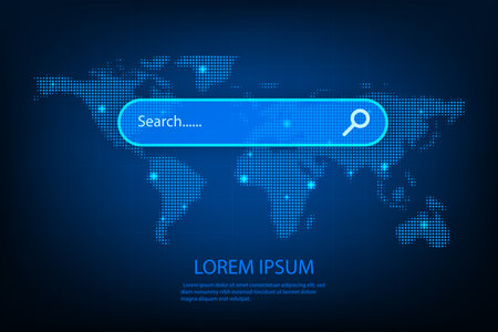 Vector search concept. Technology abstract banner background.のイラスト素材