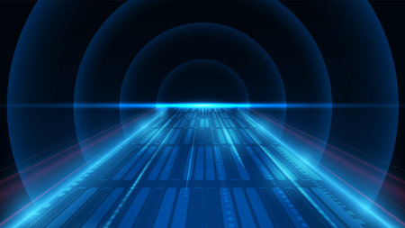 Abstract digital technology background. Speed of network internet wireless.のイラスト素材