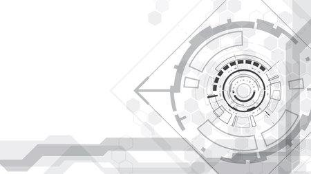 Abstract technology HUD interface background Futuristic with geometric shapes.のイラスト素材