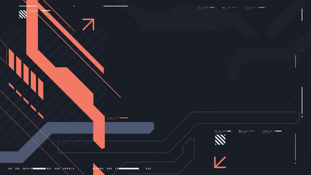 Abstract retro futuristic and sci-fi background with cyberpunk style designのイラスト素材